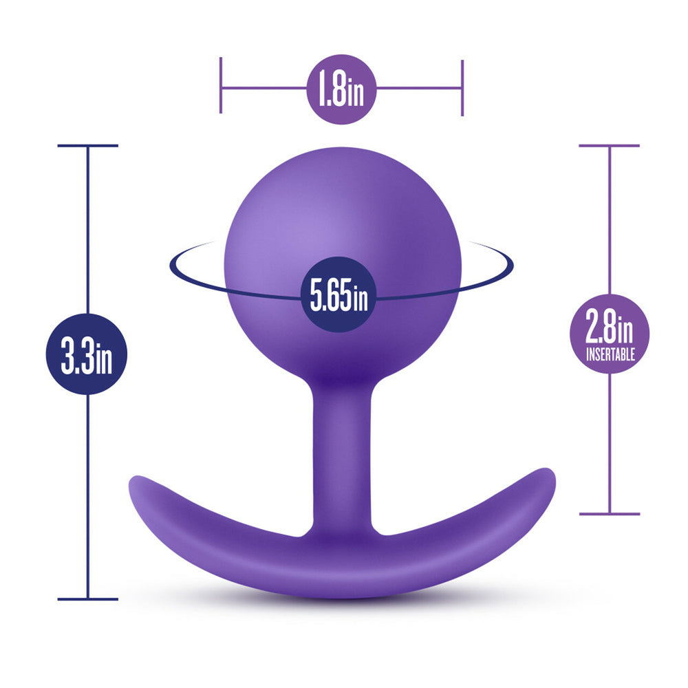Luxe Wearable Vibrating Anal Plug – Purple, Silicone, Waterproof
