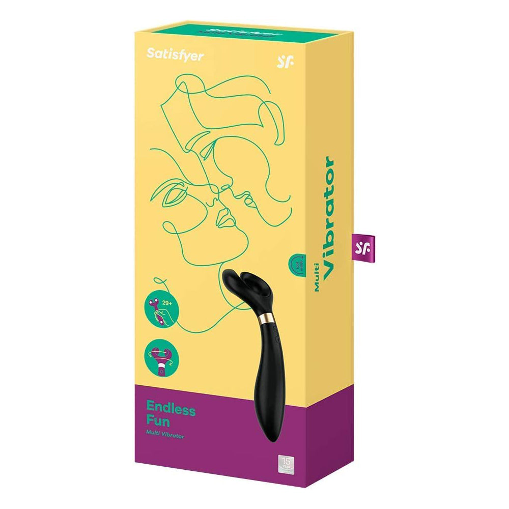 Satisfyer Endless Fun Black – Rechargeable Waterproof Vibrator with Multiple Functions