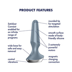 Plug-Ilicious 2 Ice Blue – Textured Silicone Anal Plug for Comfortable Wear