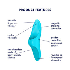 Teaser Light Blue – Compact Rechargeable Vibrator for Targeted Stimulation