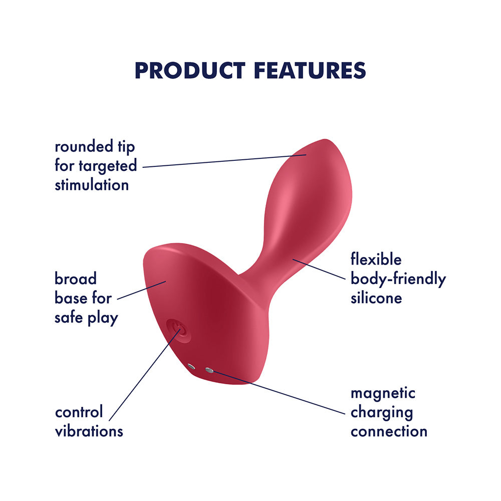 Backdoor Lover Red – Tapered Silicone Anal Plug for Beginner-Friendly Pleasure