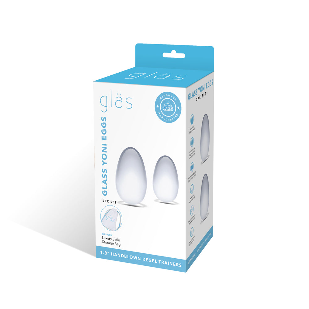 2-Piece Clear Glass Yoni Eggs Set