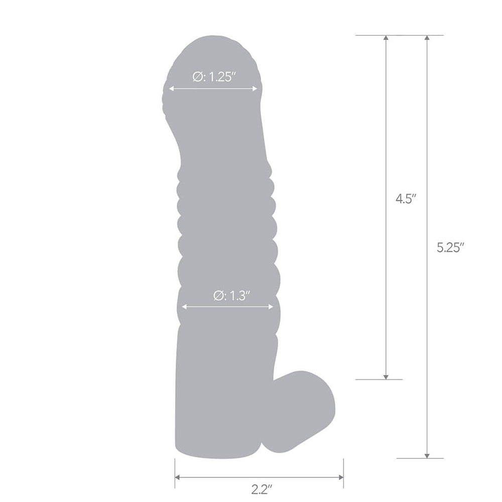 5.25" Vibrating Penis Enhancing Sleeve Extension