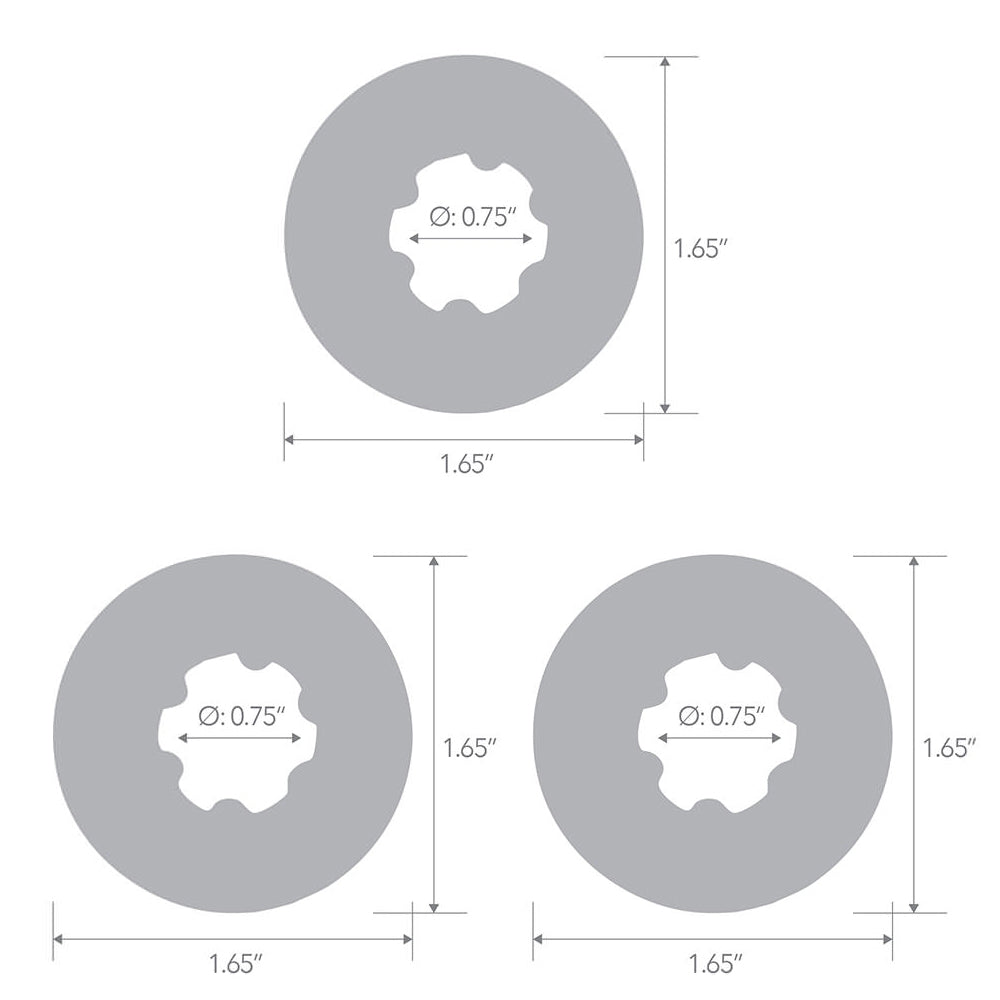3-Pack Ribbed Rider Cock Ring Set for Men