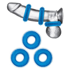 3-Pack Ultra-Stim Silicone Cock Rings – Stretch, Adjustable Fit