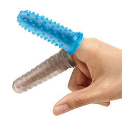 2-Pack Anal Stimulating Finger Sleeves - Flexible Silicone for Prostate Massage and Anus Stimulation