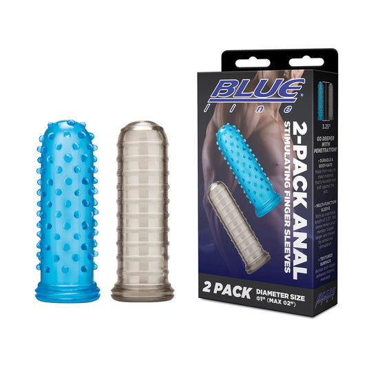 2-Pack Anal Stimulating Finger Sleeves - Flexible Silicone for Prostate Massage and Anus Stimulation