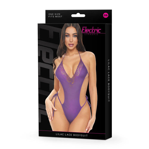 Electric Lingerie Lilac Lace Bodysuit – One Size