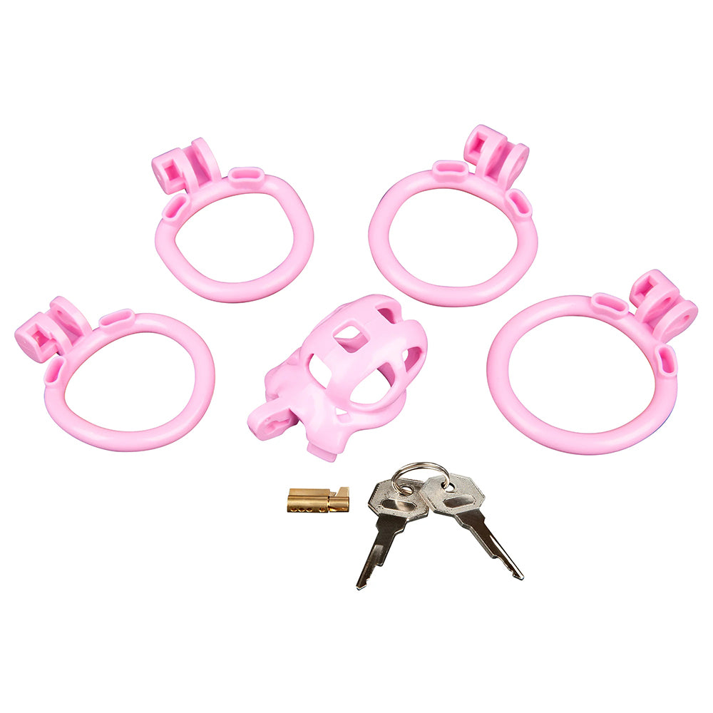 Small Pink Humiliation Acrylic Prisoner Cock Cage