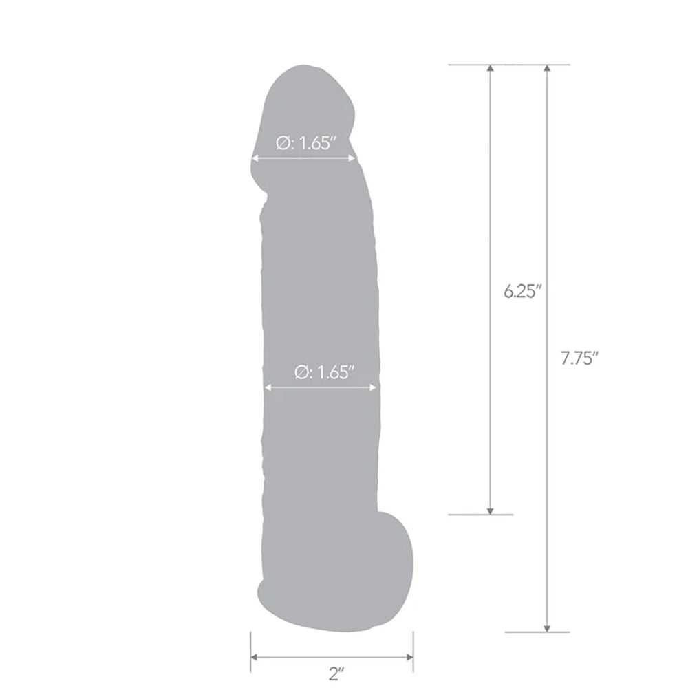 7.75" Super Real Penis Extension Sleeve With Ball Constriction Loop