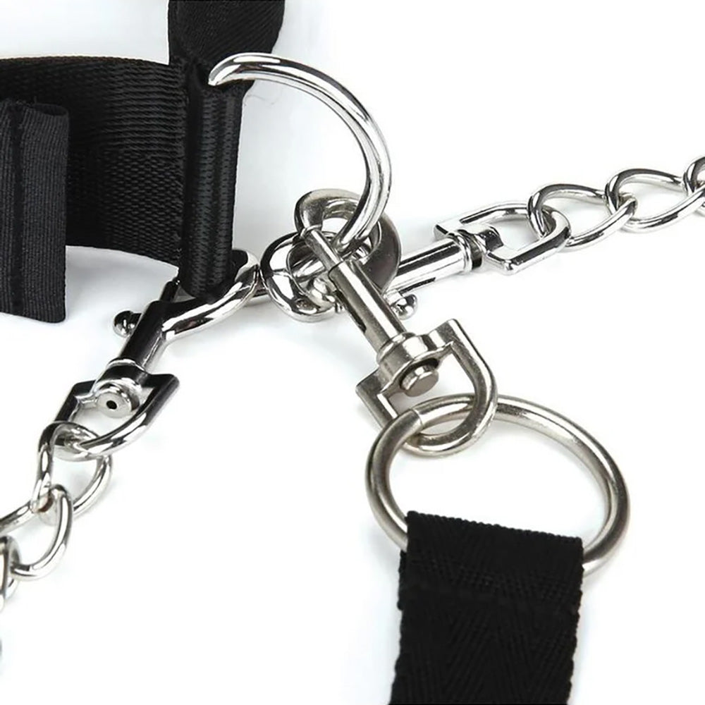 Collar Cuffs & Leash Set With Removable Cuffs & Leash