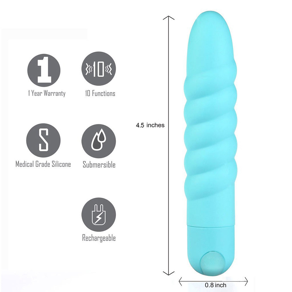 Lola Silicone 10-Function Vibrating Twisty Bullet