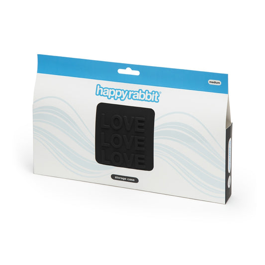 Happy Rabbit Love Storage Zip Bag Medium Black