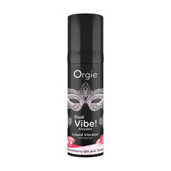 Orgie Dual Vibe Kissable Liquid – Strawberry Gin and Tonic Flavor with Vibrating Sensations