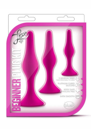 Luxe Beginner Silicone Butt Plug Kit 3 Sizes