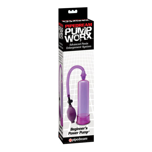 Pump Worx Beginner Power Pump Purple – Starter Penis Pump for Men
