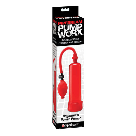 Pump Worx Beginner's Power Pump Red – Penis Pump for Beginners