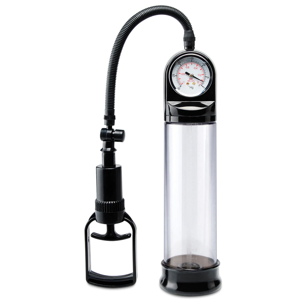 Pump Worx Accu-Meter Power Pump Black - Penis Pump with Gauge