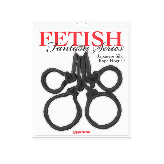 Fetish Fantasy Series Japanese Silk Rope Hogtie Black
