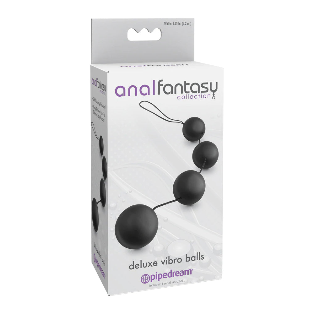 Anal Vibrating Balls – Deluxe Vibro Ball Set, Black | Anal Fantasy Collection