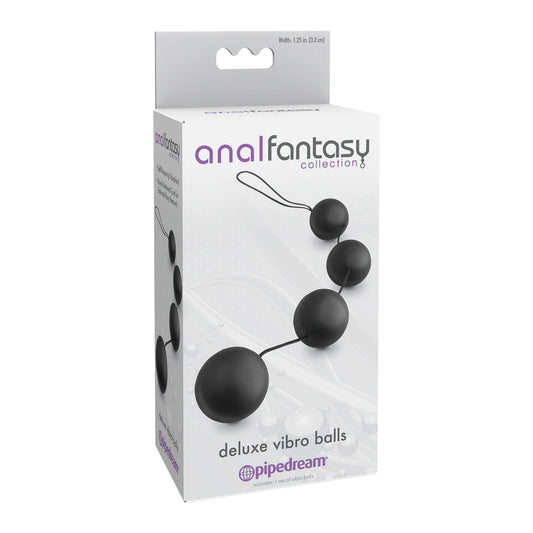 Anal Vibrating Balls – Deluxe Vibro Ball Set, Black | Anal Fantasy Collection