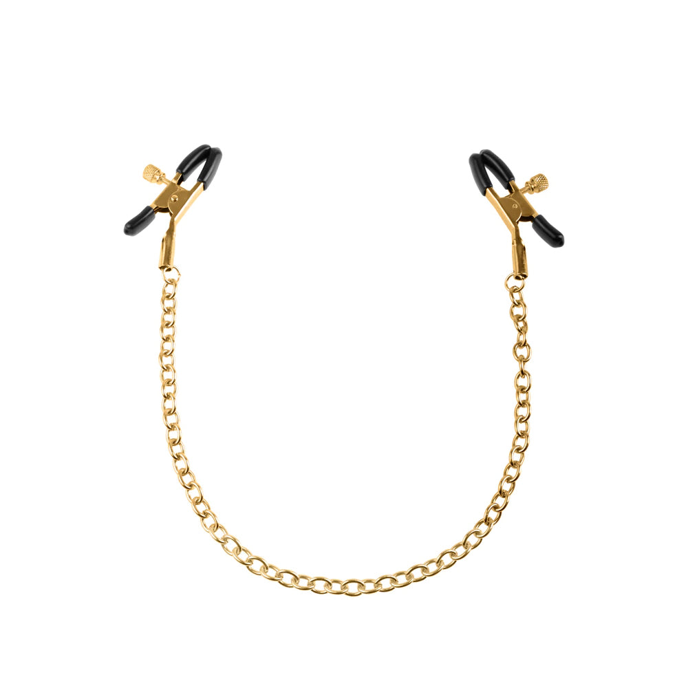 Fetish Fantasy Gold Chain Nipple Clamps Gold