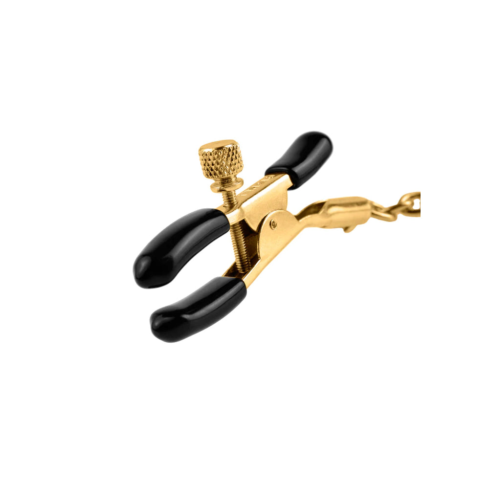 Fetish Fantasy Gold Chain Nipple Clamps Gold