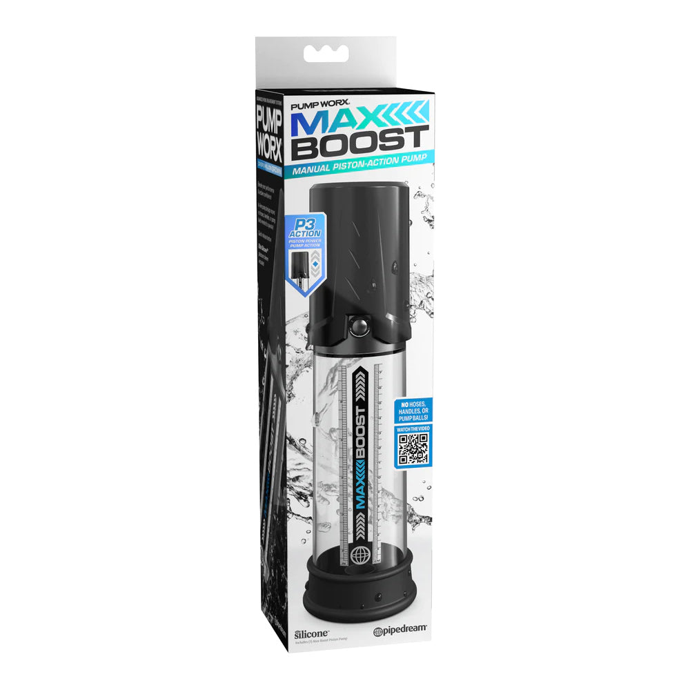 Pump Worx Max Boost Black Penis Pump – Vacuum Pump for Male Enhancement