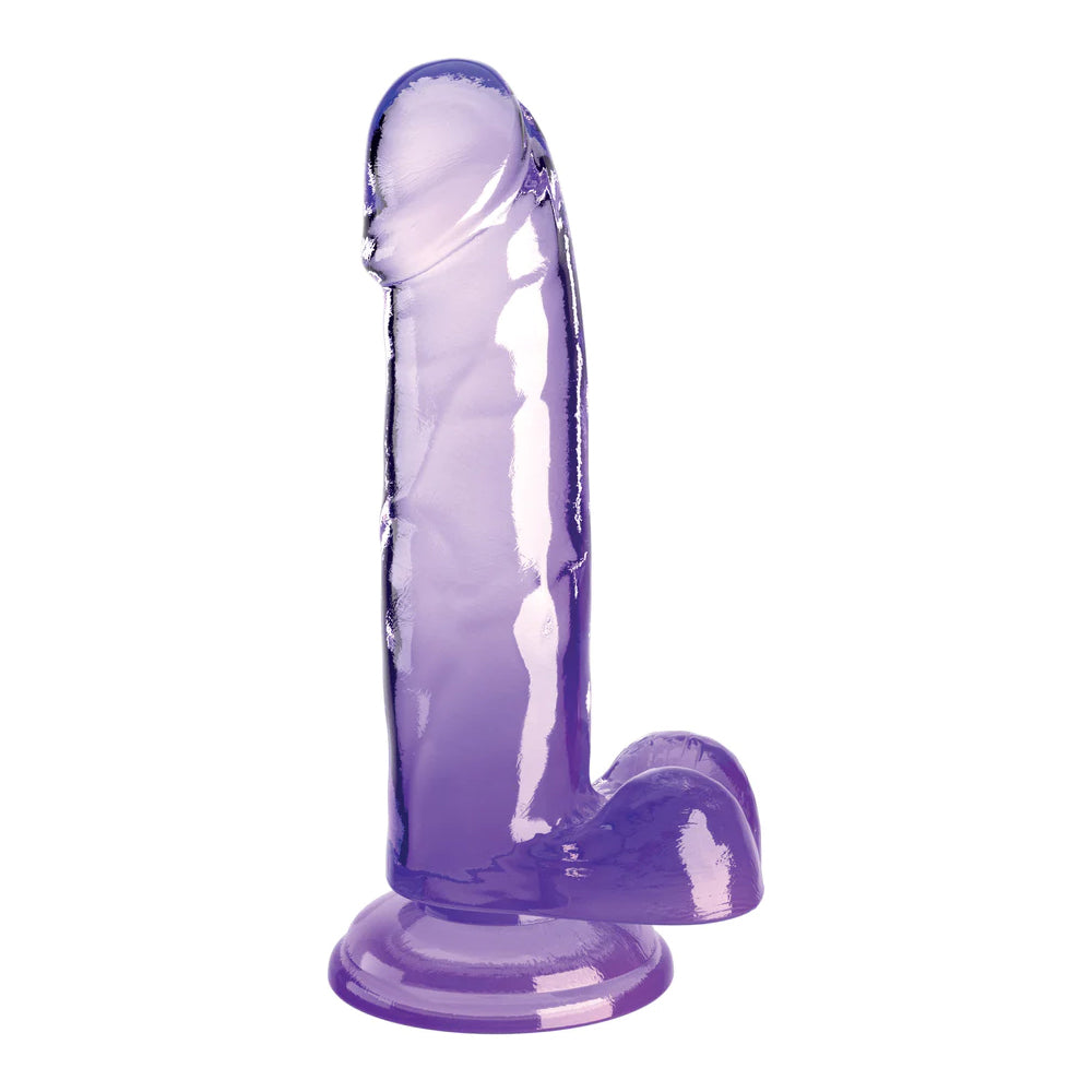 King Cock Clear 7" With Balls Purple