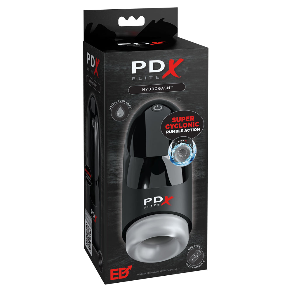 PDX Elite Hydrogasm Clear/Black – Premium Hydrogasm Device