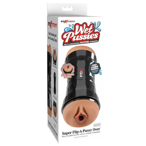 PDX Extreme Super Flip-A-Pussy Over – Brown Dual-Ended Stroker for Intense Pleasure