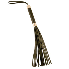 18-Inch Black PVC Vegan Leather Flogger - Soft BDSM Whip for Beginners, Ideal Adult Play Accessory, Vegan BDSM