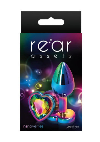 Rear Assets Multicolor Heart Anal Plug - Small