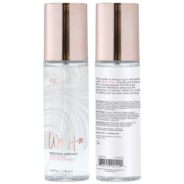 CG Woo Hoo Personal Lubricant Coconut Passion 4.4 oz.