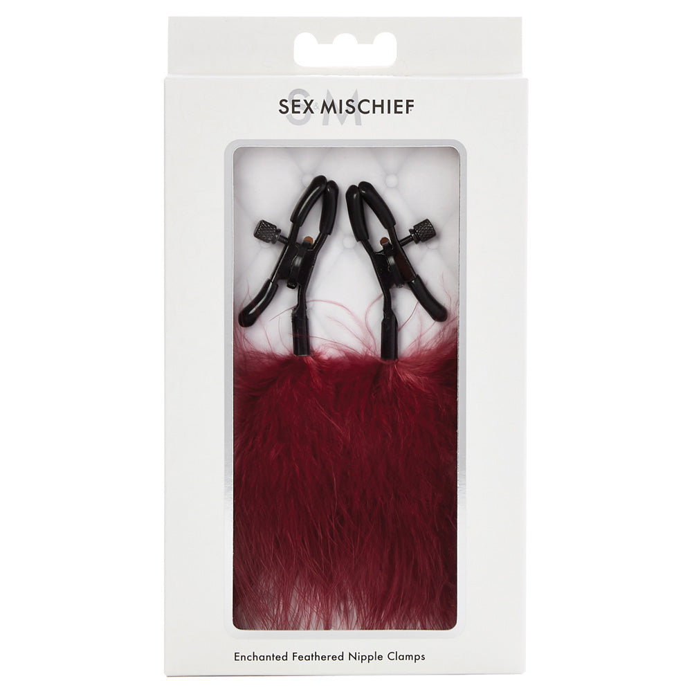 BDSM Enchanted Feather Nipple Clamps – Feather-Adorned Nipple Clips for Sensory Play