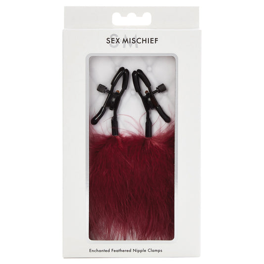 BDSM Enchanted Feather Nipple Clamps – Feather-Adorned Nipple Clips for Sensory Play
