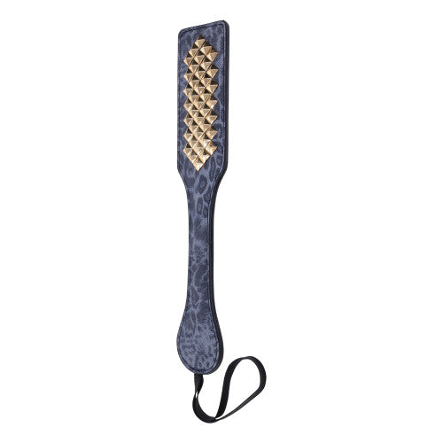 Cougar Studded Paddle – Leather BDSM Paddle with Metal Studs for Impact Play