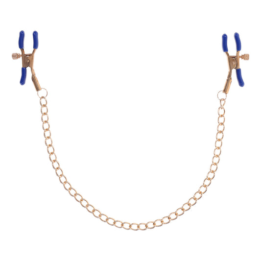 Cougar Chained Nipple Clamps – BDSM Nipple Clamp Set with Chain