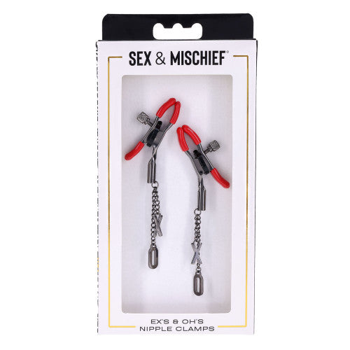 Ex's & Oh's Nipple Clamps – Adjustable BDSM Clamps for Sensual Nipple Play