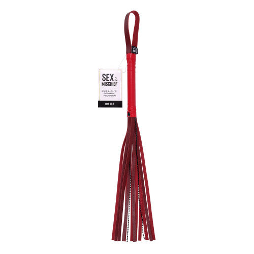 Ex's & Oh's Crystal Flogger – Elegant BDSM Flogger with Crystal-Embellished Handle