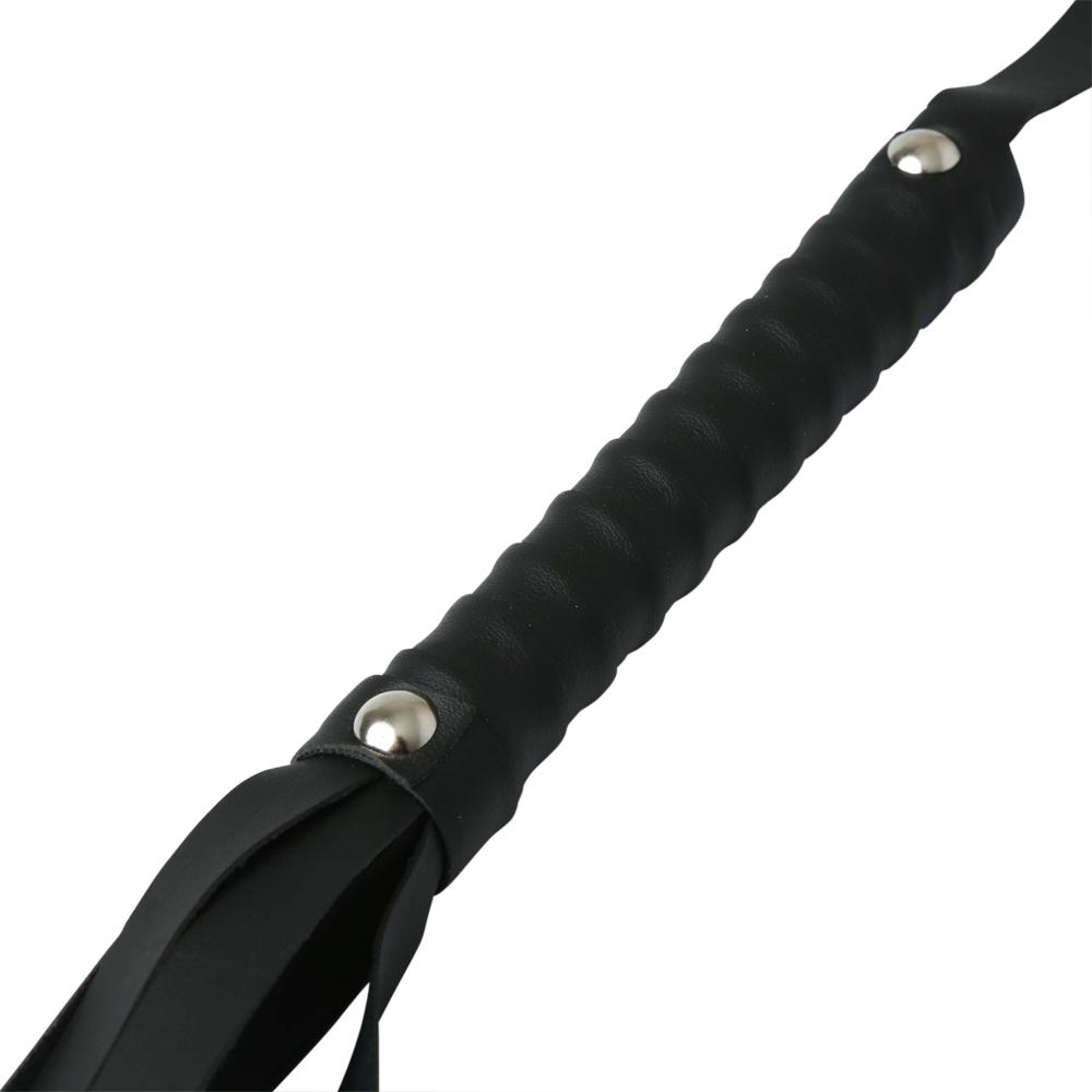 Sex & Mischief Black Faux Leather Flogger