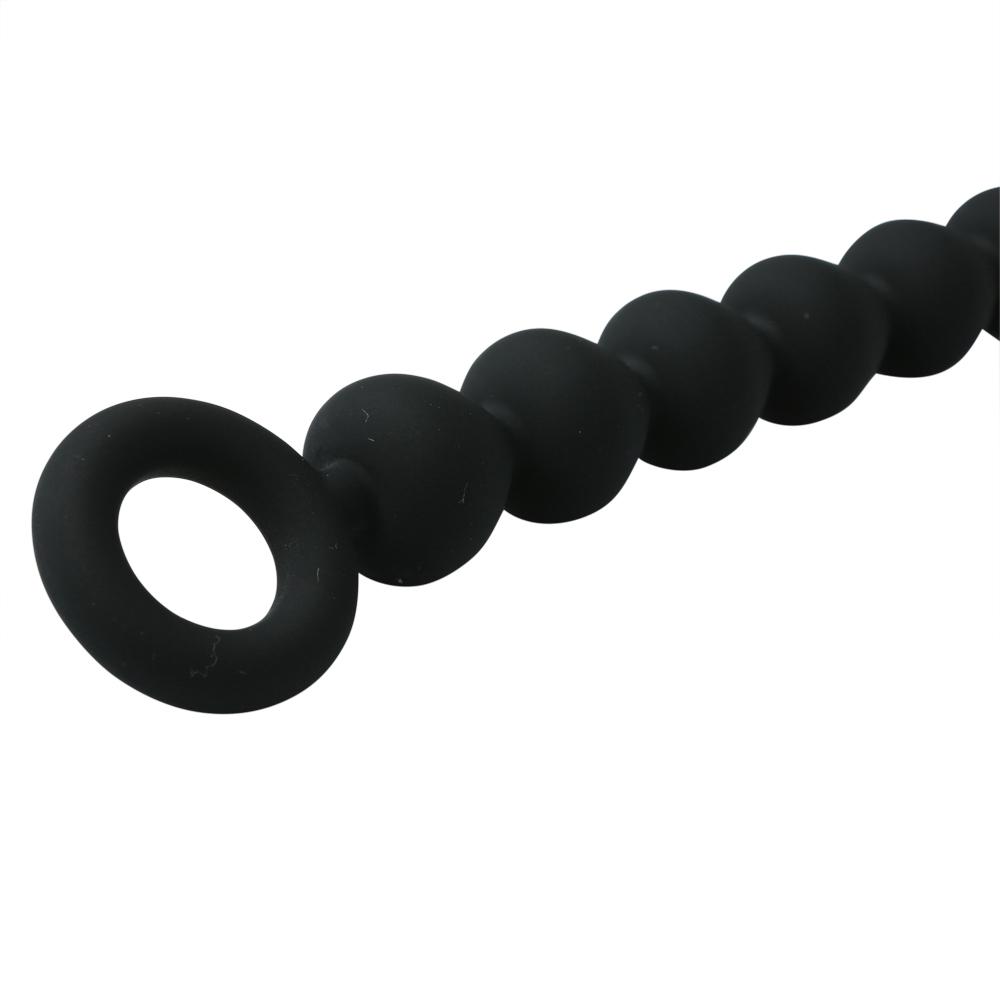 Silicone Anal Beads – Black – S&M
