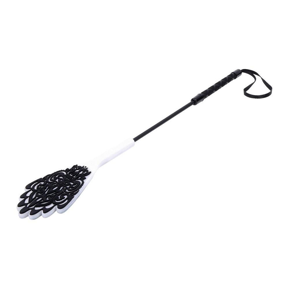 S&M Lace Silicone Crop – BDSM Riding Crop with Silicone Tip and Lace Trim