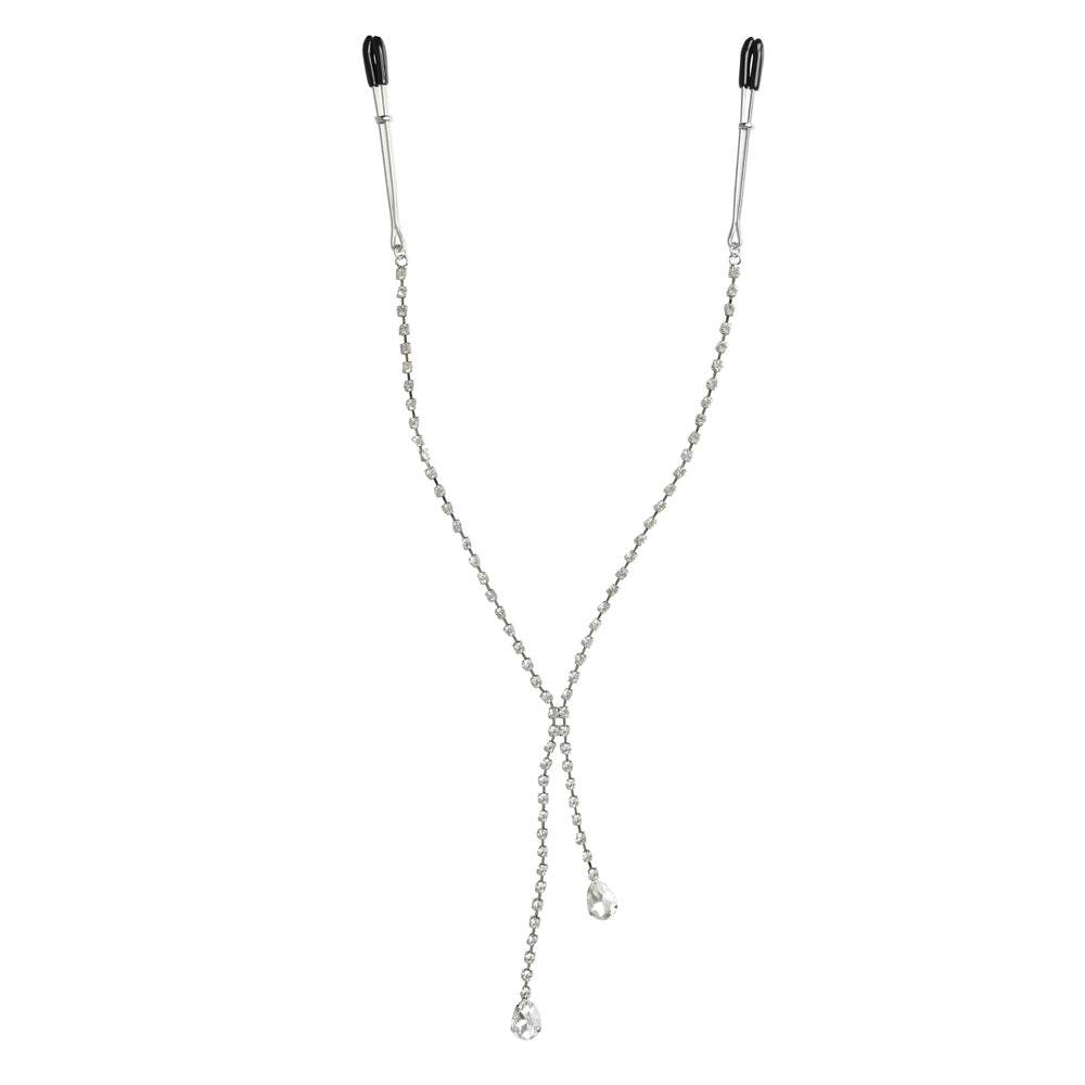 Midnight Teardrop Nipple Clips - Teardrop-Shaped Nipple Clips for BDSM and Sensual Play