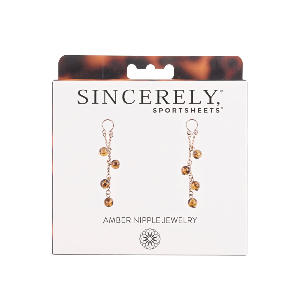 Amber Nipple Ring Jewelry for Piercings