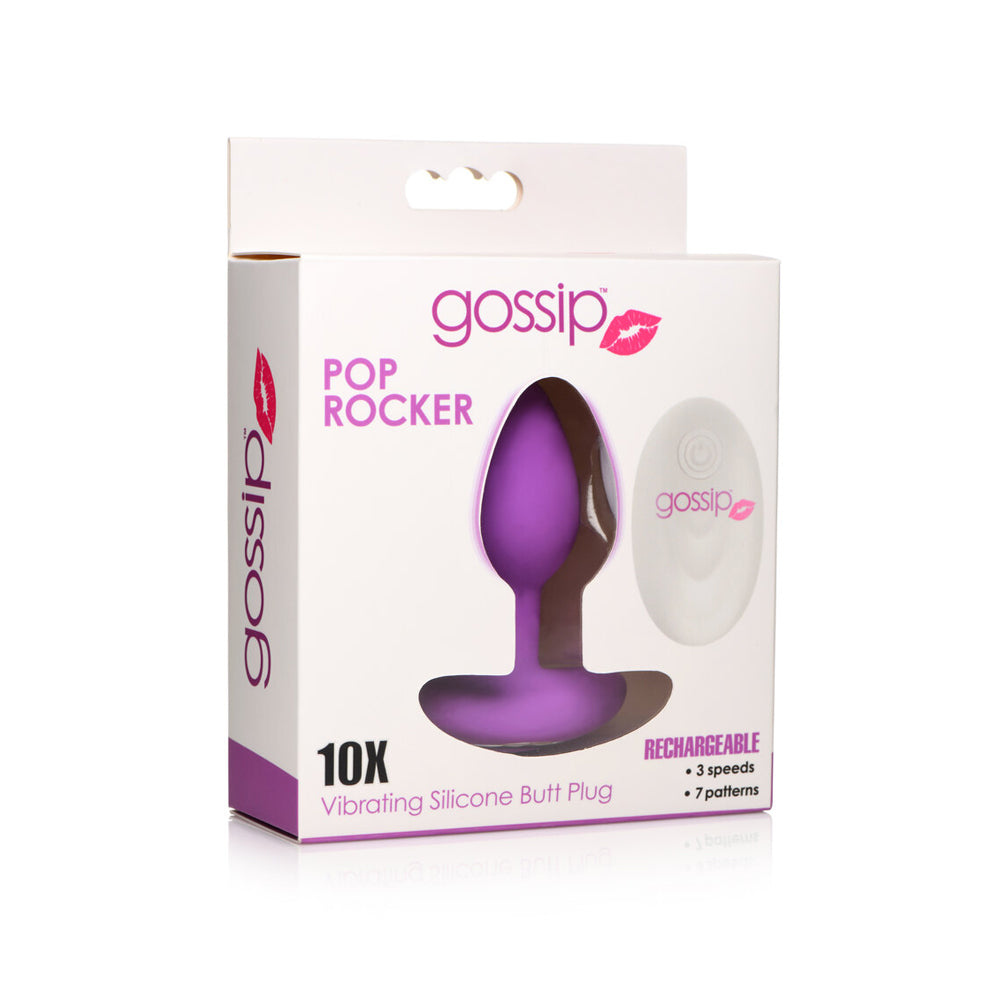 Gossip Pop Rocker 10-Function Rechargeable Butt Plug - Violet