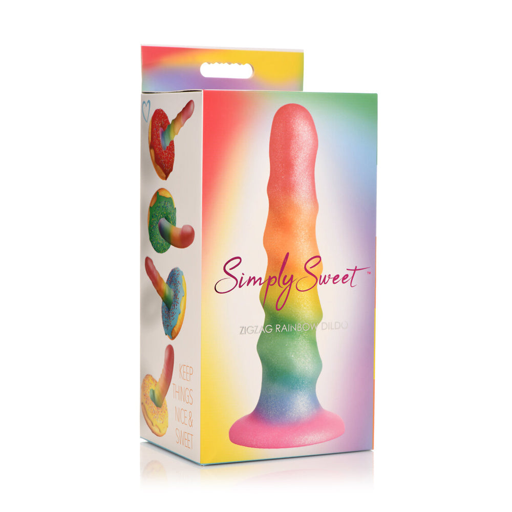 Simply Sweet 6.5" Zigzag Rainbow Dildo