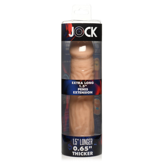 Jock Extra Long 1.5" Penis Extension Sleeve Light