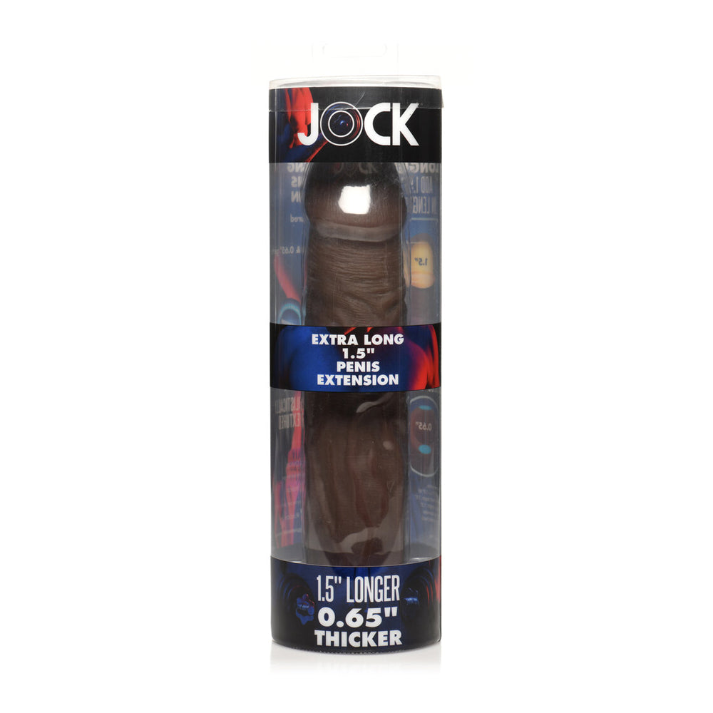 Jock Extra Long 1.5" Penis Extension Sleeve Dark
