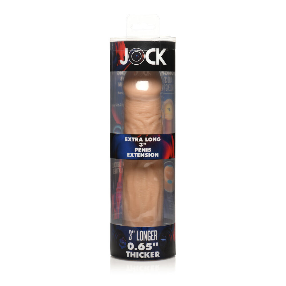 Jock Extra Long 3" Penis Extension Sleeve Light